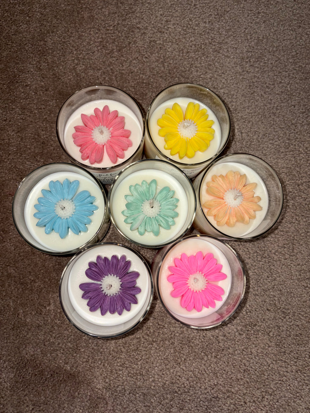 Floral 2 tone candles