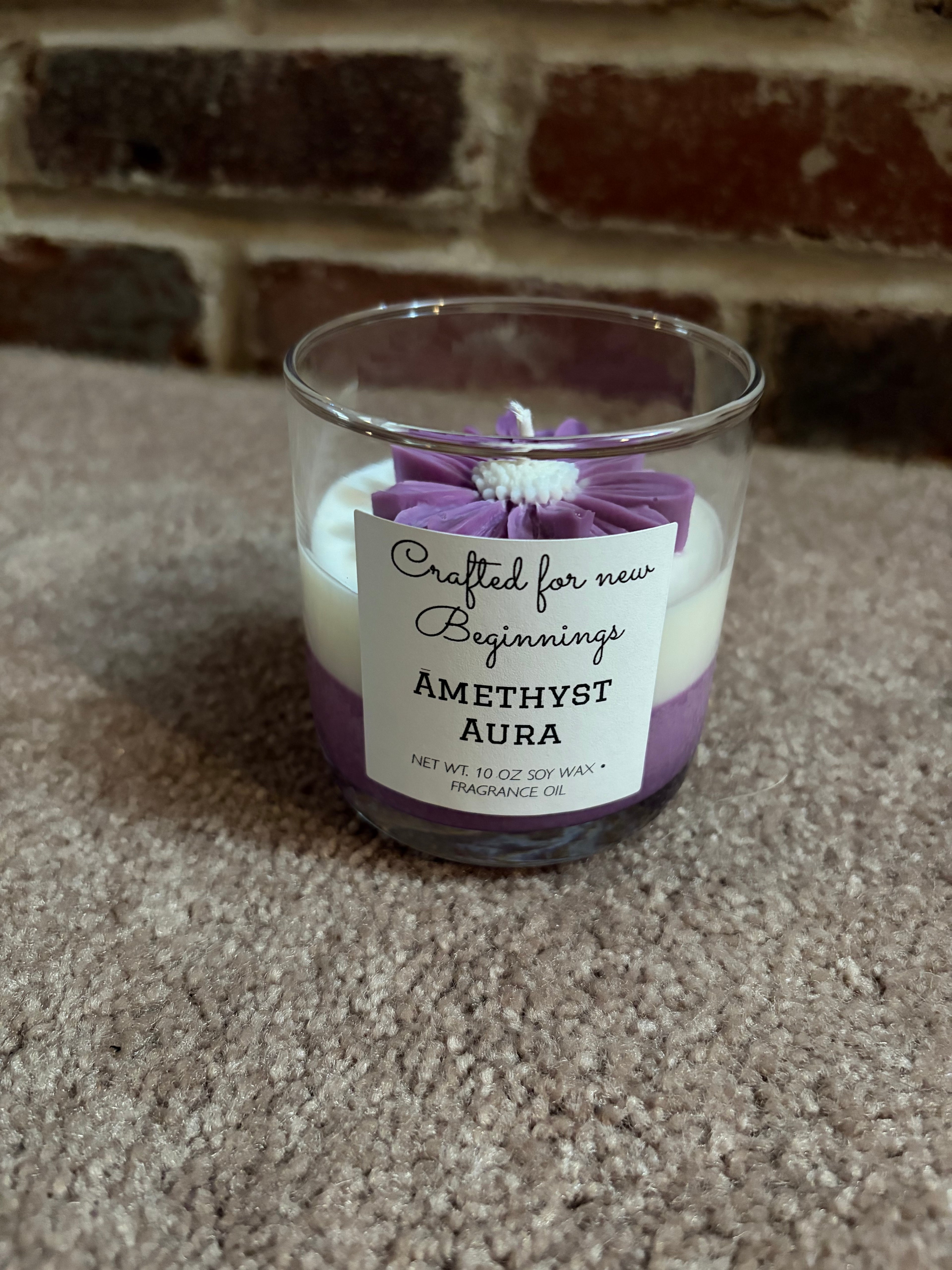 Floral 2 tone candles