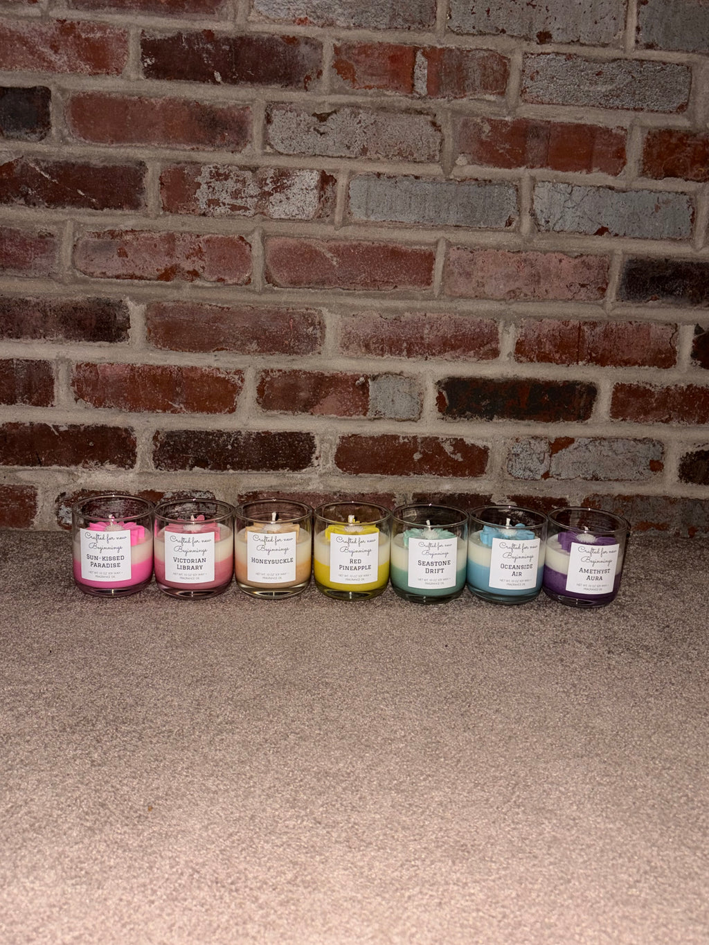 Floral 2 tone candles