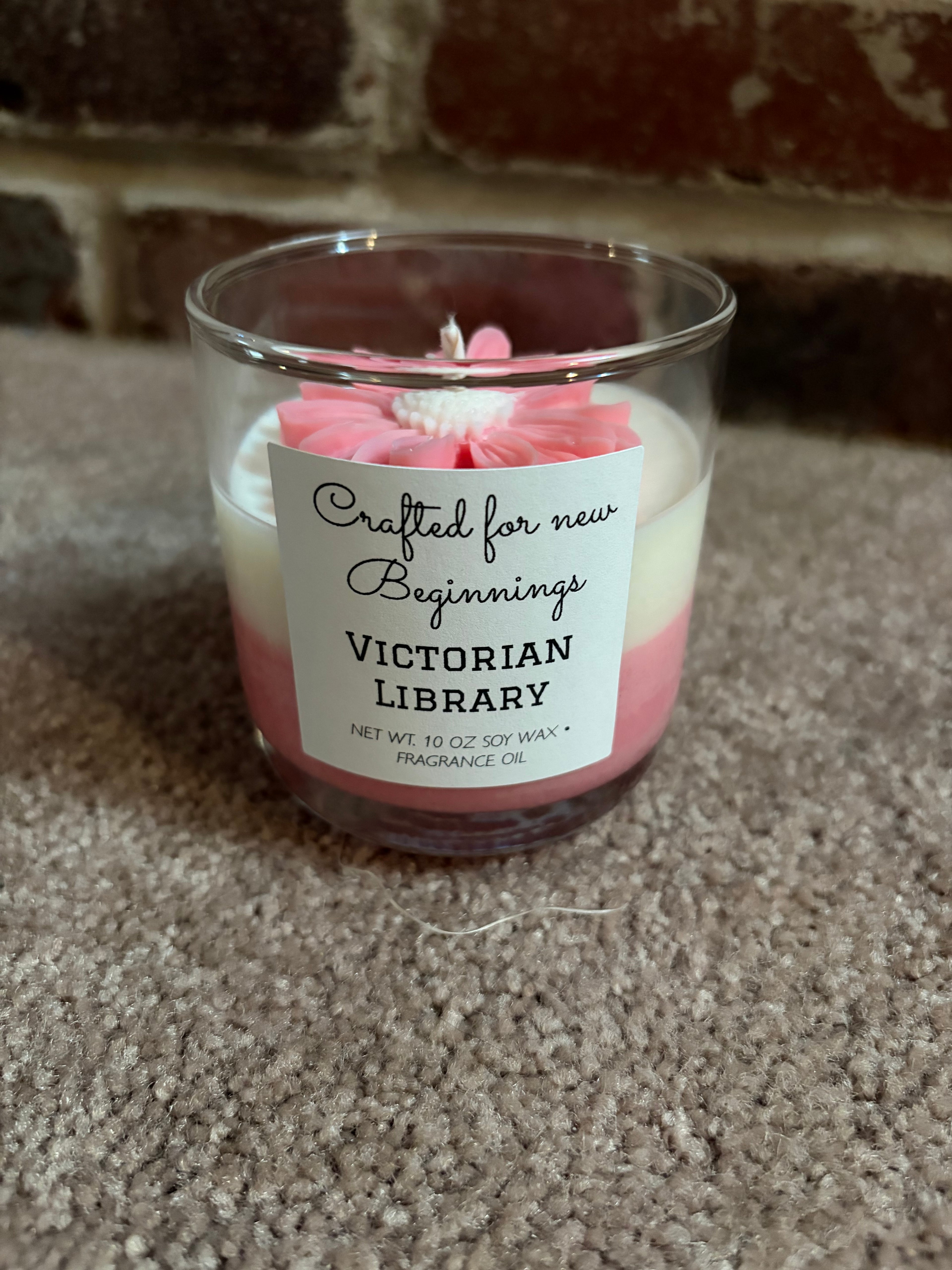 Floral 2 tone candles