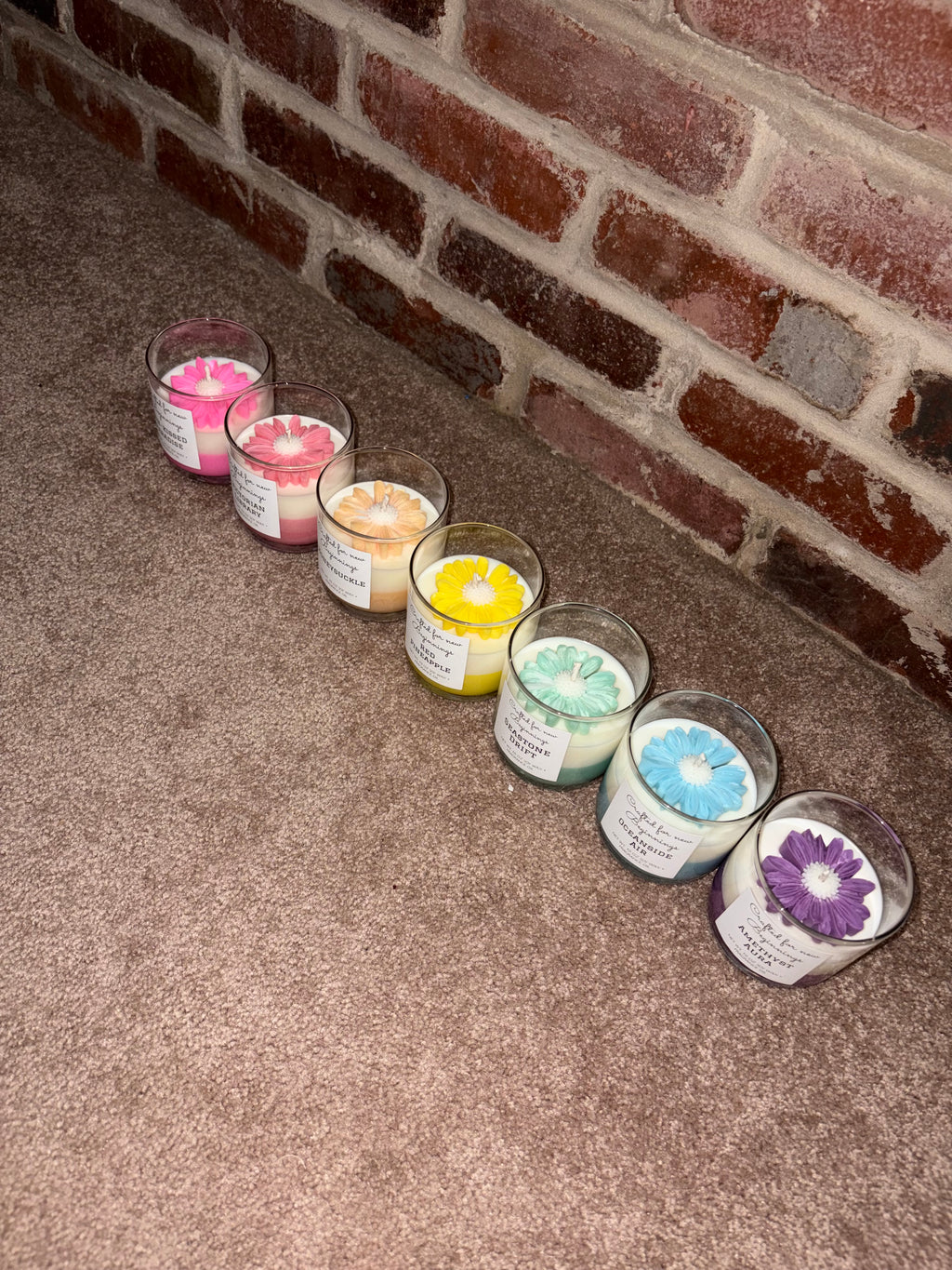 Floral 2 tone candles