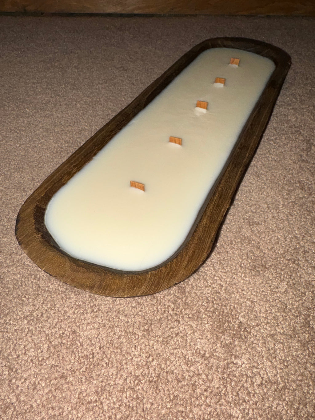 Long Wooden Dough Bowl