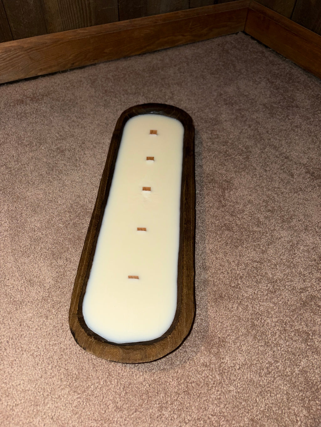 Long Wooden Dough Bowl