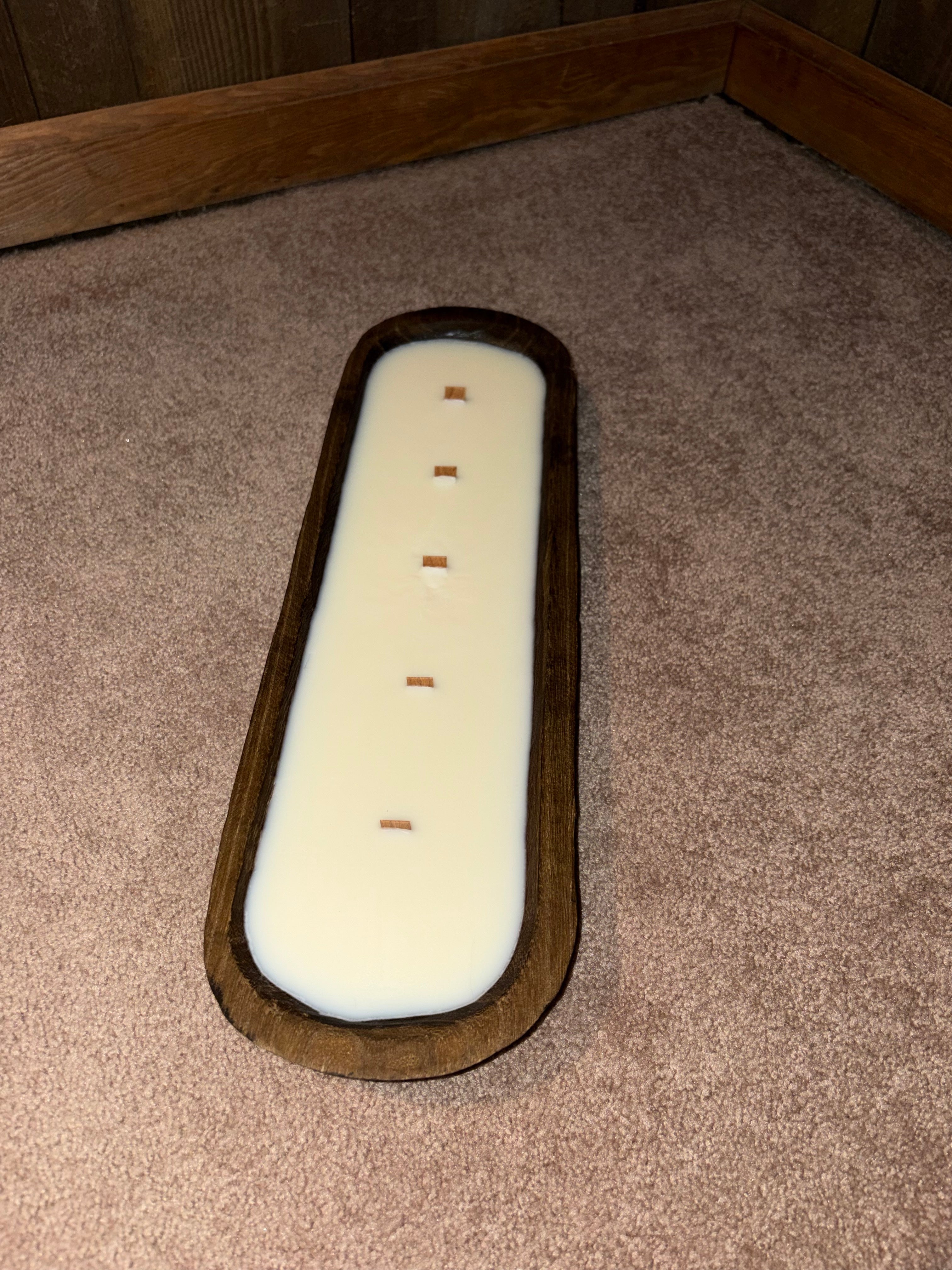 Long Wooden Dough Bowl