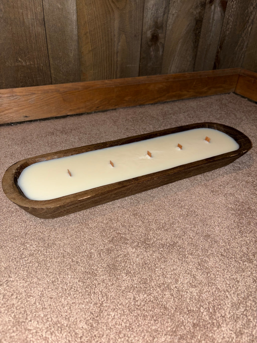 Long Wooden Dough Bowl