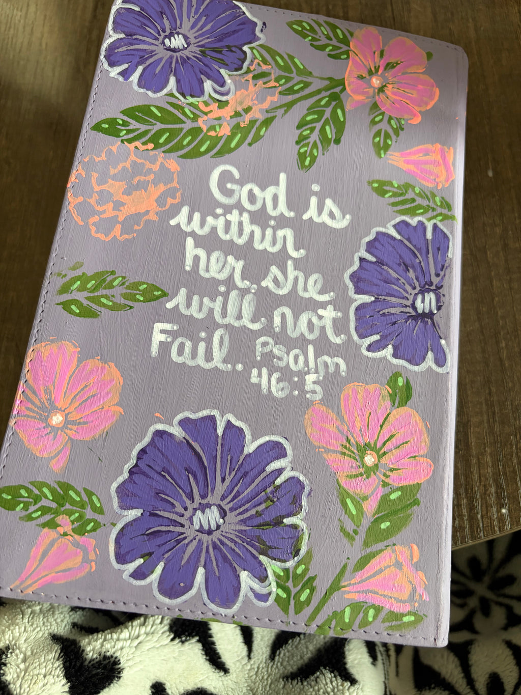 She will not Fail Painted Bible