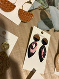 Black Leopard Print Dangles