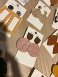 Light Pink Textured Circle Dangles