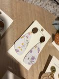 Purple Floral Dangles