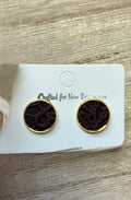 Dark Purple Lace Studs