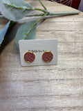 Braided Pink Studs