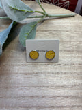 Textured Yellow Studs