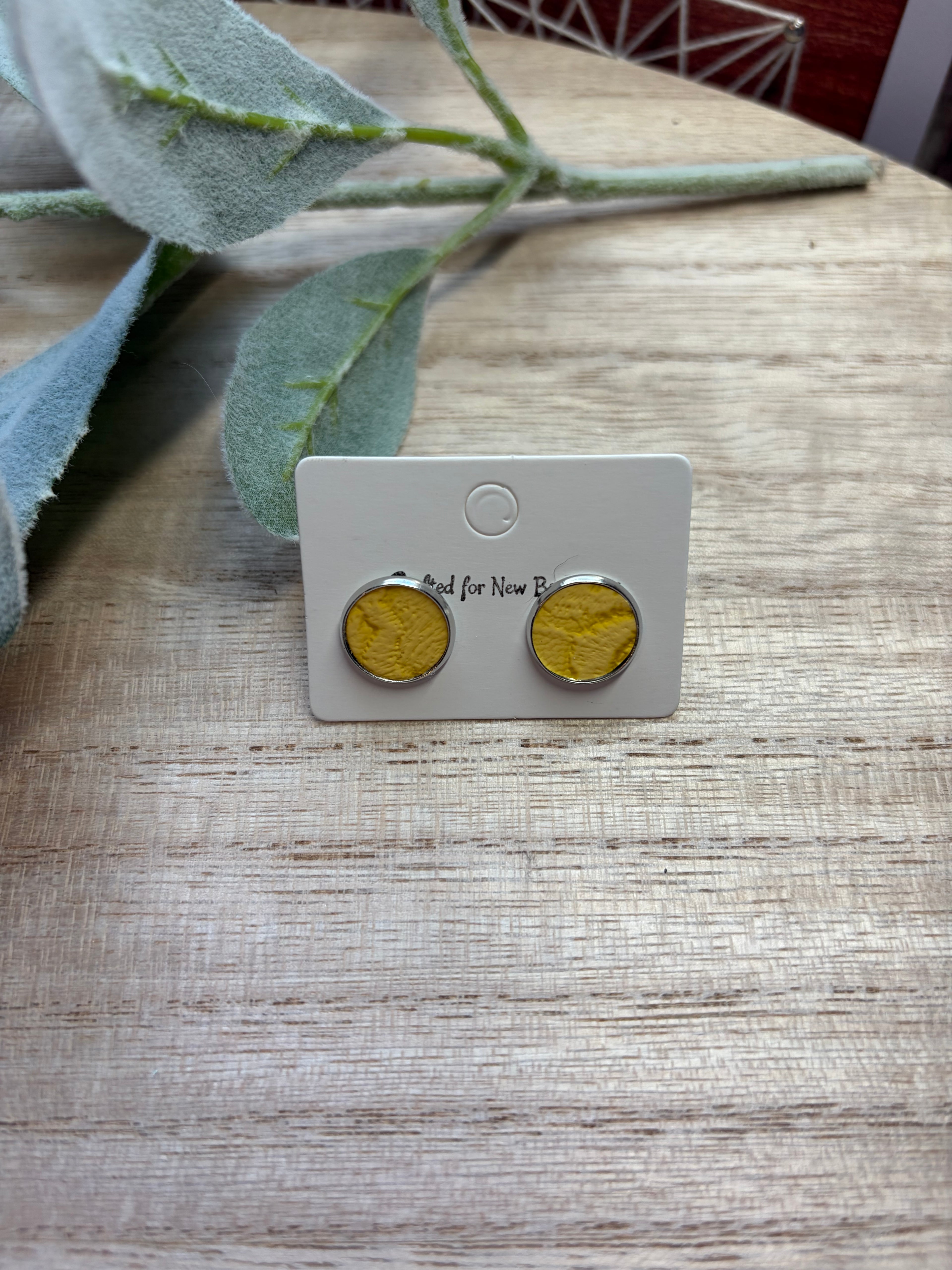 Textured Yellow Studs