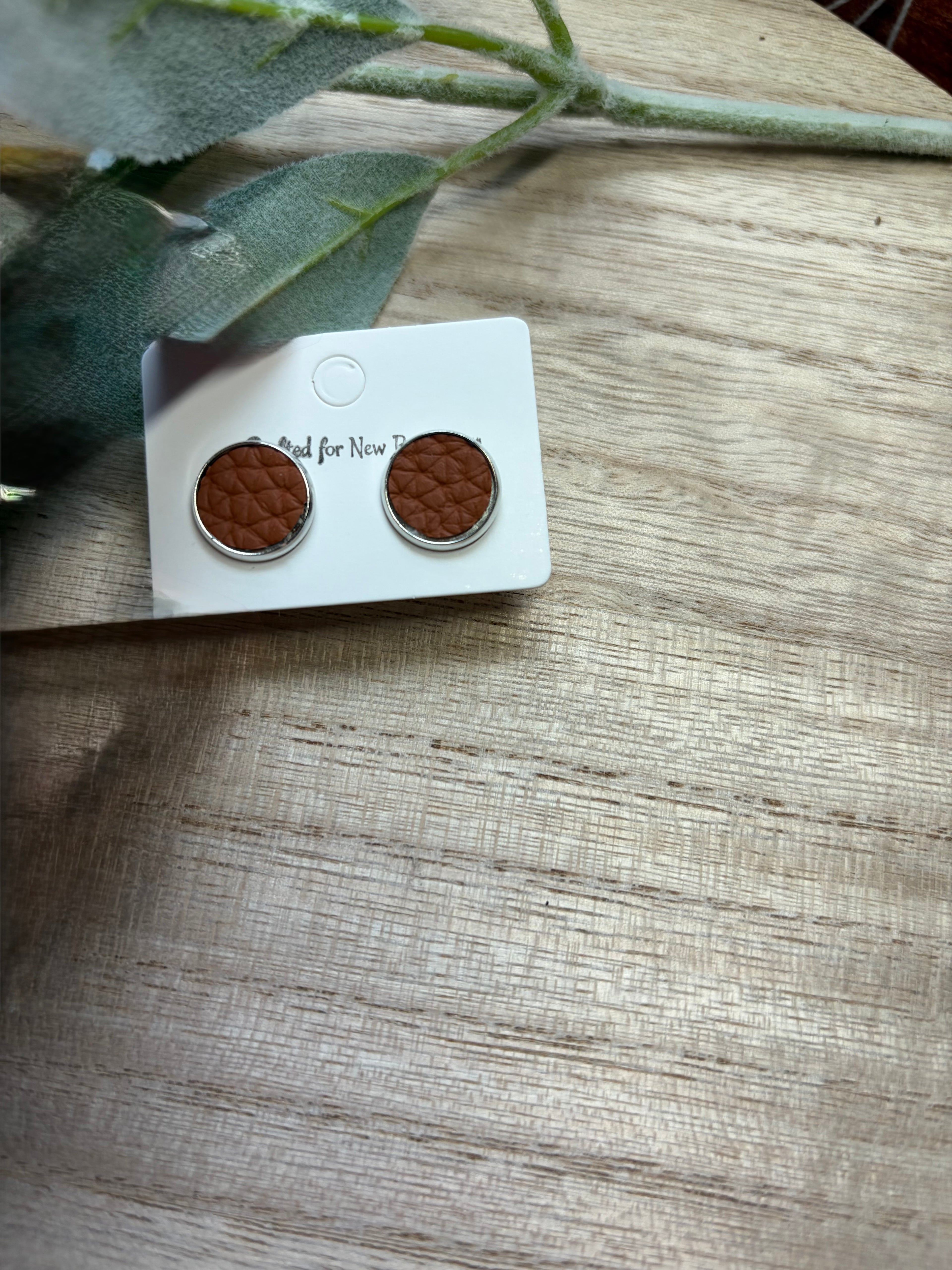 Brown Textured Studs