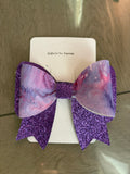 Purple Tie-Dye Bow