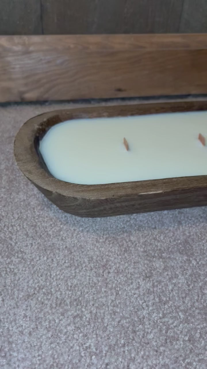 Long Wooden Dough Bowl